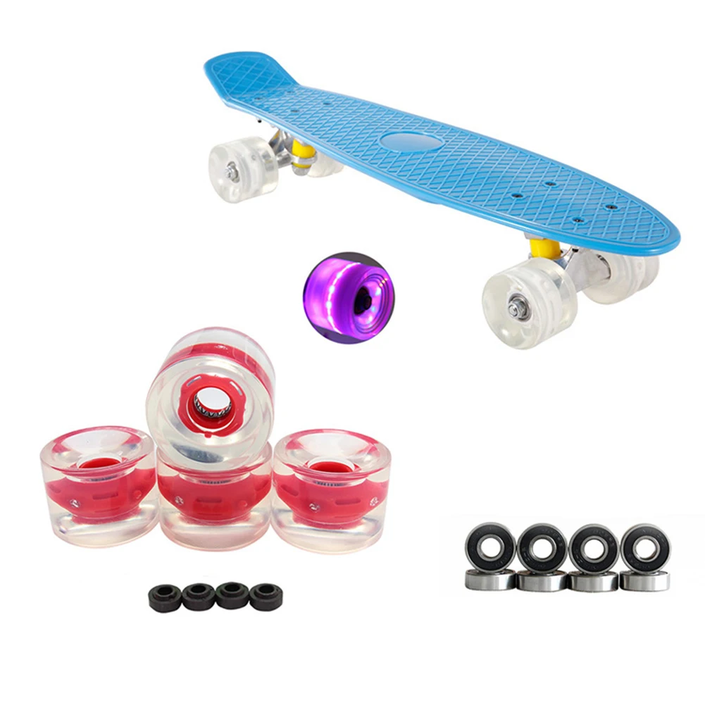 4Pc PU Skateboard Longboard Street Skate LED Wheels 70x51mm With Spacers 8colors Replacement Skateboard Accessories Parts
4Pc PU Skateboard Longboard Street Skate LED Wheels 70x51mm With Spacers 8colors Replacement Skateboard Accessories Parts