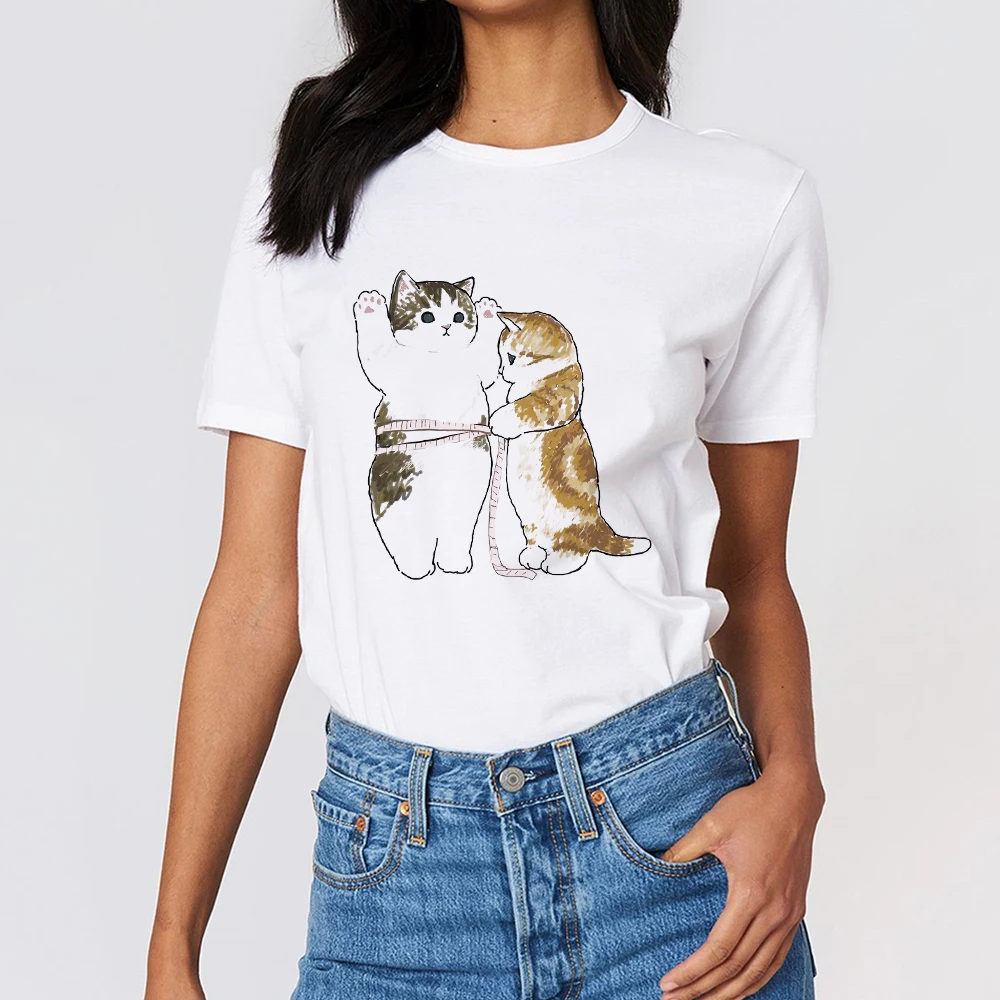 Cats Cute Printed Design Printed T Shirts White Short Sleeve Streetwear Summer Top Cheap Free Shipping Women's Clothing 2022 New
Cats Cute Printed Design Printed T Shirts White Short Sleeve Streetwear Summer Top Cheap Free Shipping Women's Clothing 2022 New