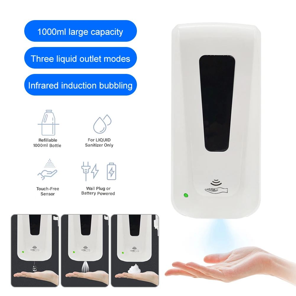 1000ML Automatic Soap Dispenser Touchless Hand Soap Dispenser Wall Mounted Battery Operated Liquid Soap Dispenser for Home Hotel
1000ML Automatic Soap Dispenser Touchless Hand Soap Dispenser Wall Mounted Battery Operated Liquid Soap Dispenser for Home Hotel