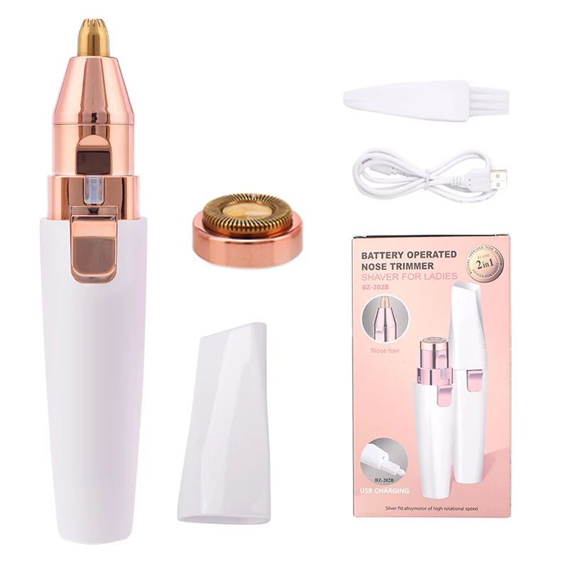 2 In 1 Electric eyebrow trimmer USB Rechargeable hair remover women shaver LED light lady Epilator Razor face Makeup Tool
2 In 1 Electric eyebrow trimmer USB Rechargeable hair remover women shaver LED light lady Epilator Razor face Makeup Tool