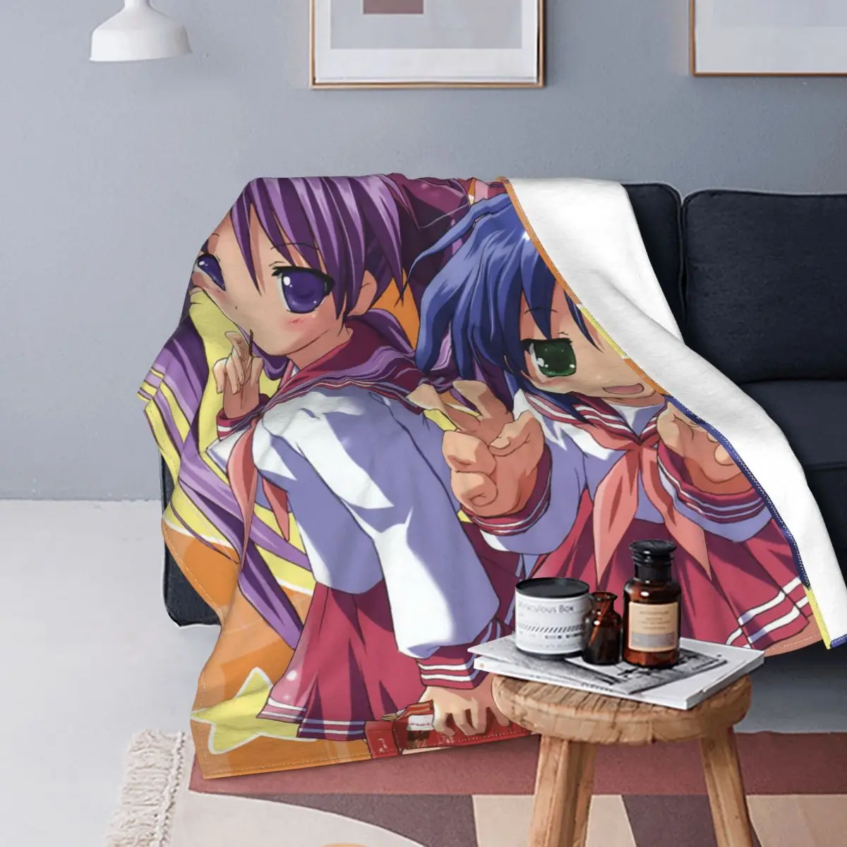 Lucky Star Anime Fleece Throw Blankets Konata Izumi Kagami Hiiragi Blanket for Home Travel Lightweight Thin Bedroom Quilt
Lucky Star Anime Fleece Throw Blankets Konata Izumi Kagami Hiiragi Blanket for Home Travel Lightweight Thin Bedroom Quilt