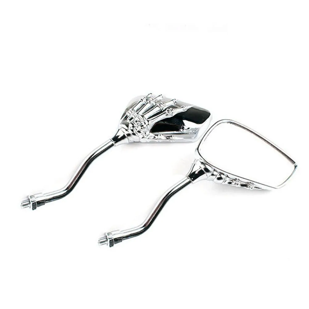 

2 Pcs Universal Motorcycle Rearview Mirror With Screw Aluminium Alloy Scooter Skeleton Hand Refit Motorbike Side Mirrors