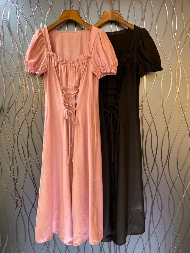 2023 new women fashion bubble short sleeves square neck straps slim hem split elegant long dress dress 0503
2023 new women fashion bubble short sleeves square neck straps slim hem split elegant long dress dress 0503