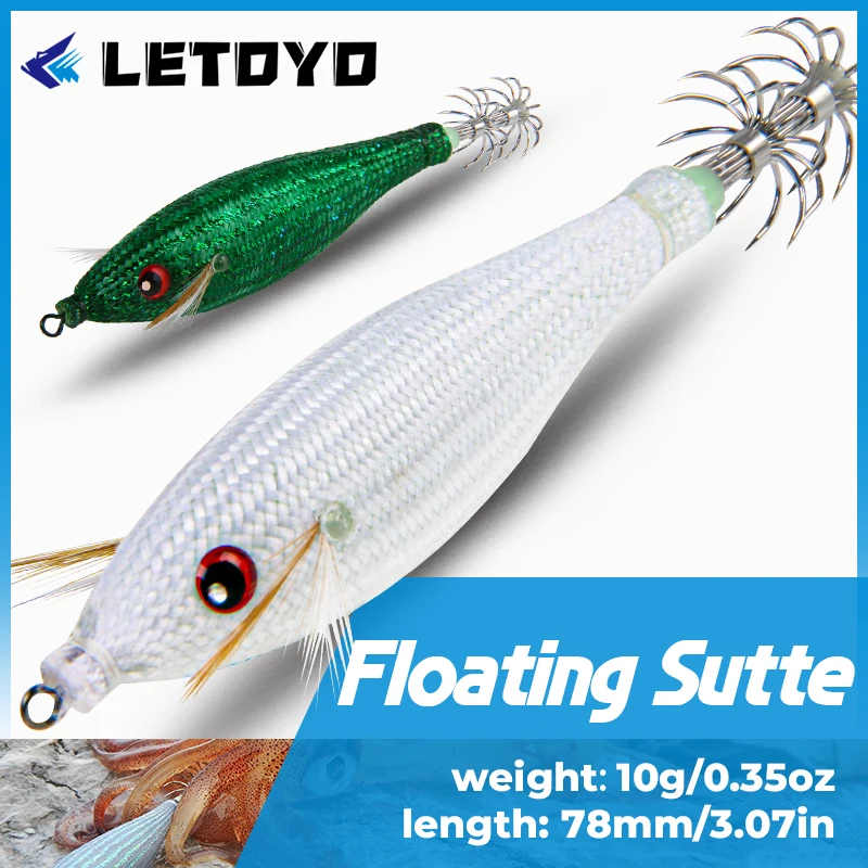 LETOYO Flash Luminous Squid Jigs 105mm 10g Floating Sutte Squid Hook Cuttlefish Octopus Jigging For Sea Boat Fishing Tackle Rig
LETOYO Flash Luminous Squid Jigs 105mm 10g Floating Sutte Squid Hook Cuttlefish Octopus Jigging For Sea Boat Fishing Tackle Rig