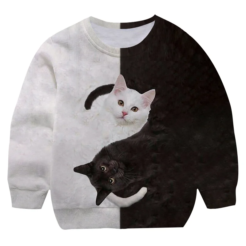 Boys Animal Cat Clothes 1-14Years Old Spring Autumn Tops Print Loose Pullover Sweatshirt Long Sleeve Teenage Animal Cat Clothes 
Boys Animal Cat Clothes 1-14Years Old Spring Autumn Tops Print Loose Pullover Sweatshirt Long Sleeve Teenage Animal Cat Clothes