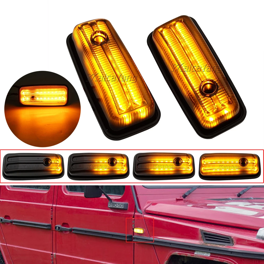2Pcs For Mercedes-Benz G-Class W463 W461 G500 G550 G55 G63 G65 Dynamic Ambe LED Side Marker Turn Signal Light Sidemarker Lamp
2Pcs For Mercedes-Benz G-Class W463 W461 G500 G550 G55 G63 G65 Dynamic Ambe LED Side Marker Turn Signal Light Sidemarker Lamp