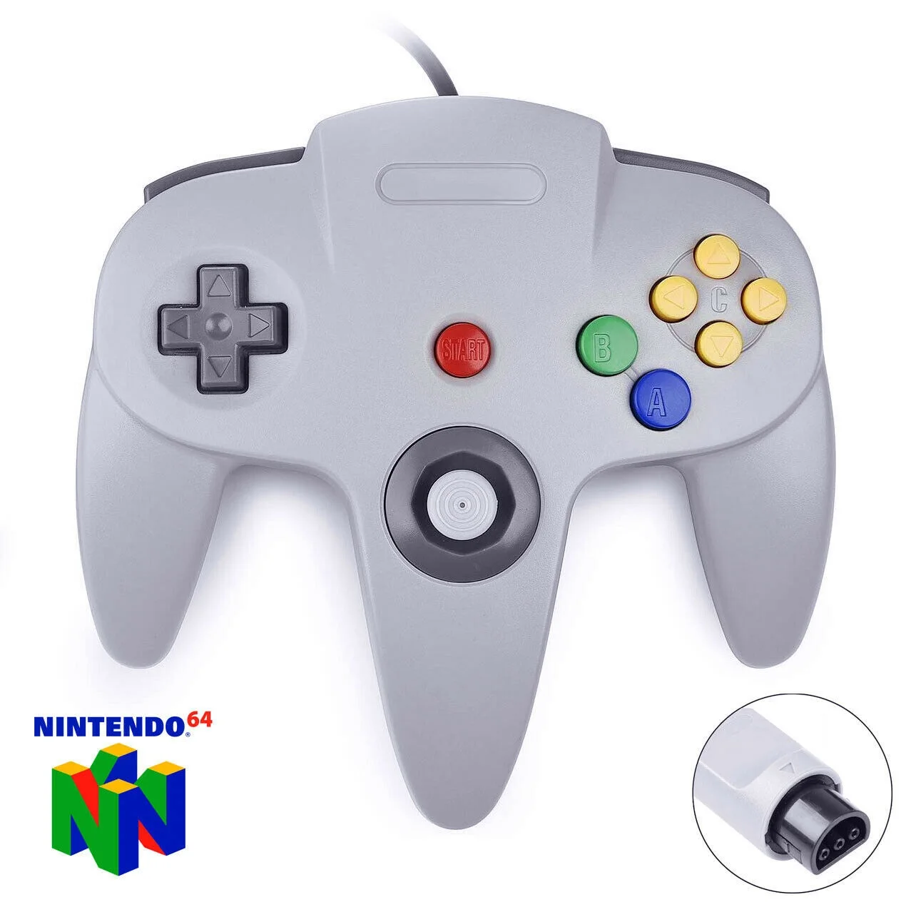 2022 N64 игровой контроллер, джойстик, геймпад, серая игровая система с длинной ручкой для Nintendo
2022 N64 игровой контроллер, джойстик, геймпад, серая игровая система с длинной ручкой для Nintendo