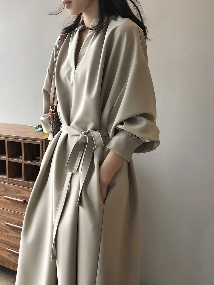 Women 2022 spring new fashion fairy V-neck Korean version loose and elegant temperament lace-up long dress vestidos female D0764
Women 2022 spring new fashion fairy V-neck Korean version loose and elegant temperament lace-up long dress vestidos female D0764