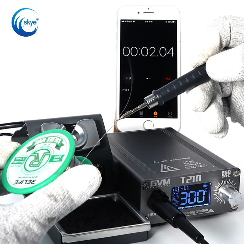 SUNSHINE GVM T210 T245 Digital Display Adjustable Temperature Soldering Station for Mobile Phone Repair Tools Welding
SUNSHINE GVM T210 T245 Digital Display Adjustable Temperature Soldering Station for Mobile Phone Repair Tools Welding