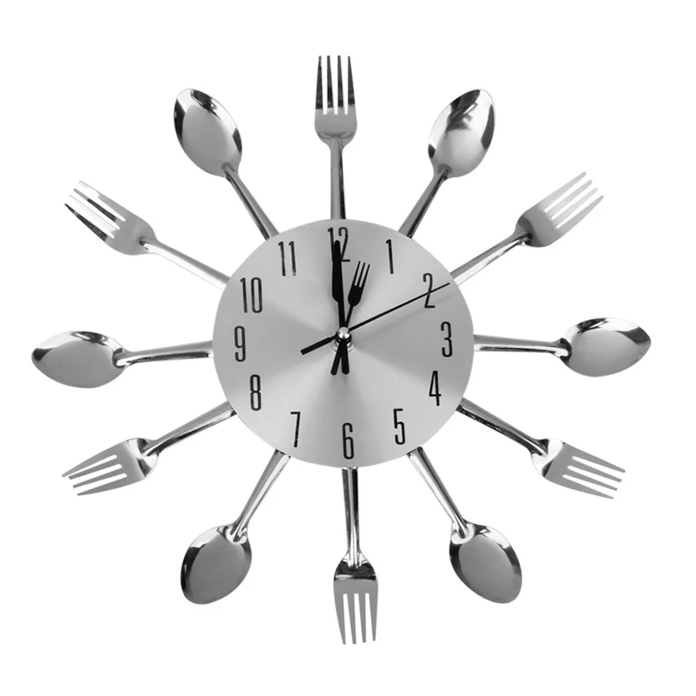 1pc Wall Clock Spoon Fork Shape Dining Room Hanging Accessory Round Clock Decorative Clock for Office Home
1pc Wall Clock Spoon Fork Shape Dining Room Hanging Accessory Round Clock Decorative Clock for Office Home