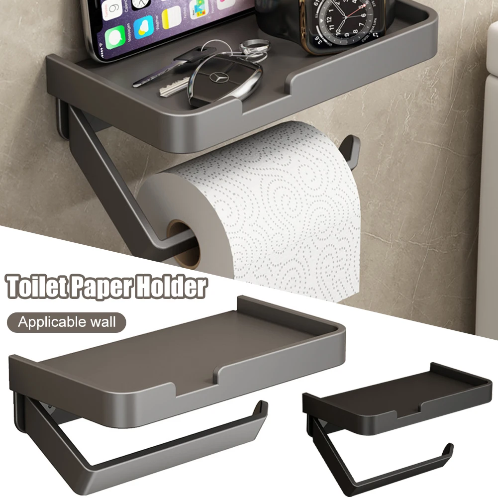 New Toilet Paper Holder with Shelf Wall Mounted Roll Paper Holder Phone Rack Bathroom Tissue Storage Hanger Bathroom Accessories
New Toilet Paper Holder with Shelf Wall Mounted Roll Paper Holder Phone Rack Bathroom Tissue Storage Hanger Bathroom Accessories