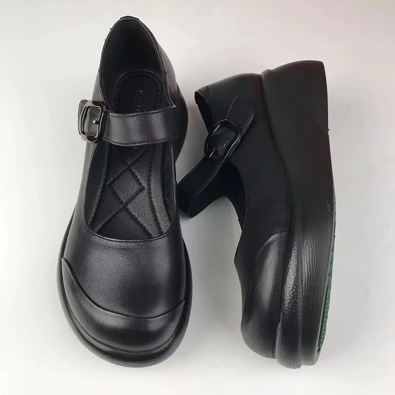 Shoes Women Mary Janes Round Toe Flatform Buckle Strap Ladies Uniform Shoes Handmade 35-40
Shoes Women Mary Janes Round Toe Flatform Buckle Strap Ladies Uniform Shoes Handmade 35-40