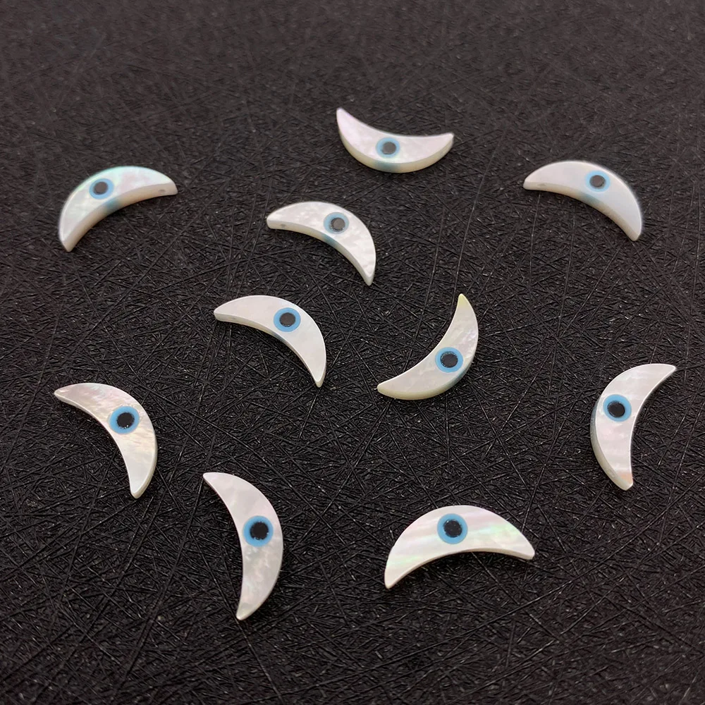 Natural Seawater Shell Beads Evil Eye Jewelry DIY Making Necklace Bracelet Earring Turkish Eye Moon Shape Beads Charms Accessory
Natural Seawater Shell Beads Evil Eye Jewelry DIY Making Necklace Bracelet Earring Turkish Eye Moon Shape Beads Charms Accessory