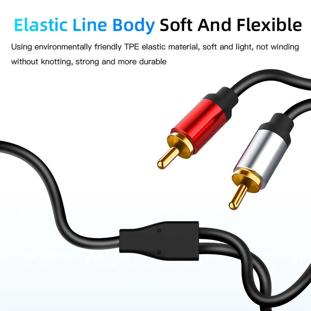 Cable 3.5mm to 2 RCA Female to Male Cord Adapter Audio Video Universal AV Splitter for TV DVD
Cable 3.5mm to 2 RCA Female to Male Cord Adapter Audio Video Universal AV Splitter for TV DVD