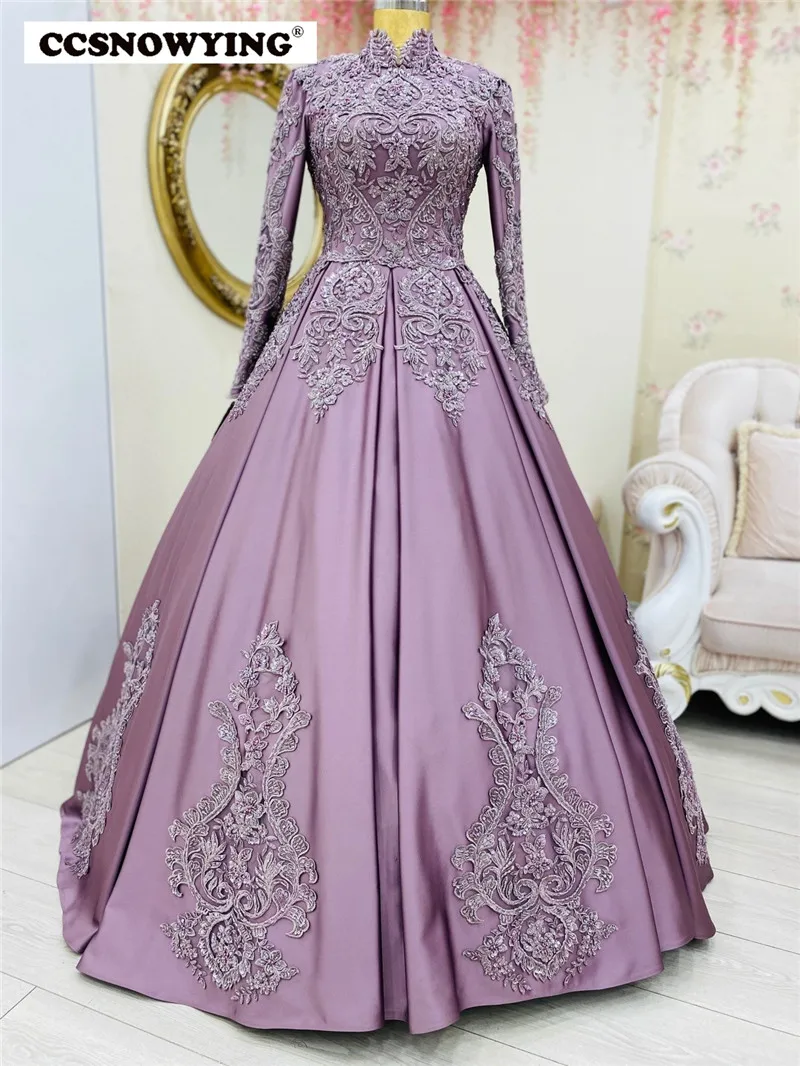Satin Appliques Hijab Muslim Evening Dresses Long Sleeve Islamic Formal Party Ball Gown Women Arabic Dubai Moroccan Caftan
Satin Appliques Hijab Muslim Evening Dresses Long Sleeve Islamic Formal Party Ball Gown Women Arabic Dubai Moroccan Caftan