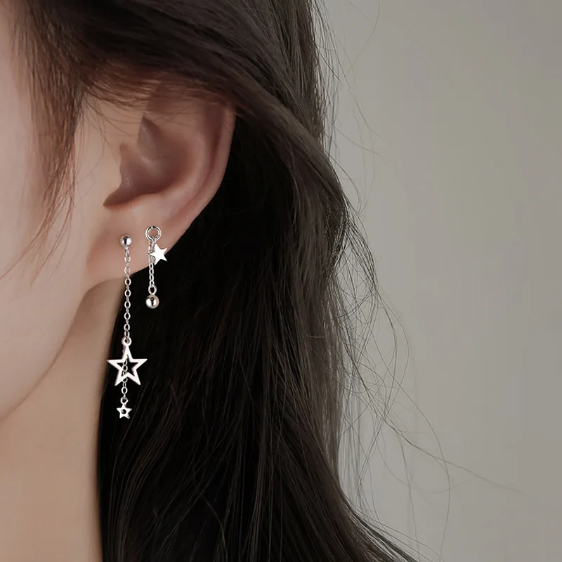 Korean Fashion Hollow Out Pentagram Earrings For Women Asymmetric Round Bead Earrings Trendy Gift Girl Jewelry Accessories
Korean Fashion Hollow Out Pentagram Earrings For Women Asymmetric Round Bead Earrings Trendy Gift Girl Jewelry Accessories