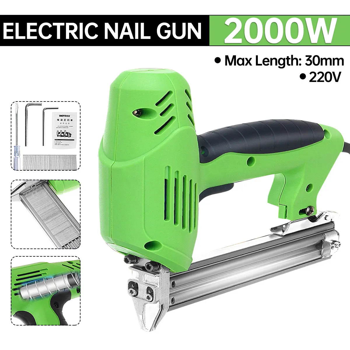 2000W Electric Straight Staple Gun Framing Tacker Eletric Nails Gun 220V Electric Power Tool U-Shaped Straight Nail Gun
2000W Electric Straight Staple Gun Framing Tacker Eletric Nails Gun 220V Electric Power Tool U-Shaped Straight Nail Gun