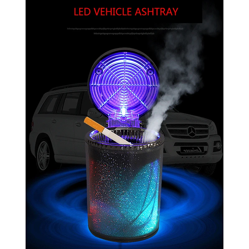 1pc Car Ashtray with LED Light Cigarette Cigar Container Ashtray Gas Bottle Smoke Cup Holder Storage Cups car Supplies
1pc Car Ashtray with LED Light Cigarette Cigar Container Ashtray Gas Bottle Smoke Cup Holder Storage Cups car Supplies