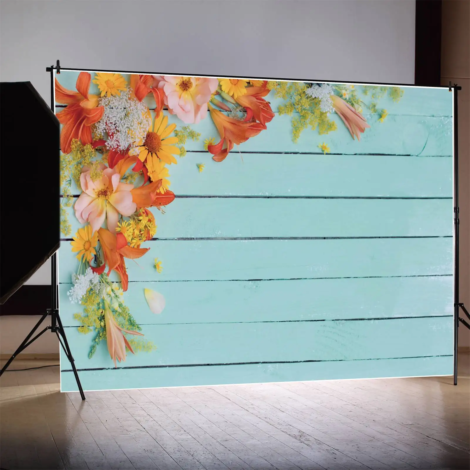 Фоны для фотосъемки с изображением деревянных досок и цветов, весенний цветочный букет, доски, детские фоны для фотосъемки на заказ