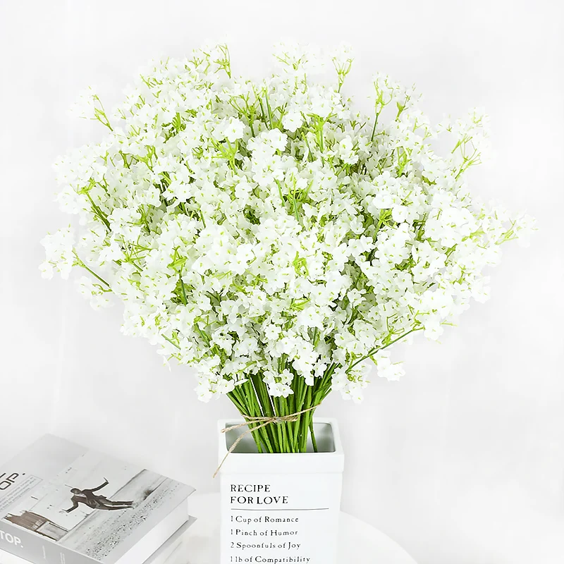 White Gypsophila Artificial Flowers Plastic Babies Breath Bridal Bouquets for DIY Scene Layout Wedding Party Decor Fake Flowers
White Gypsophila Artificial Flowers Plastic Babies Breath Bridal Bouquets for DIY Scene Layout Wedding Party Decor Fake Flowers