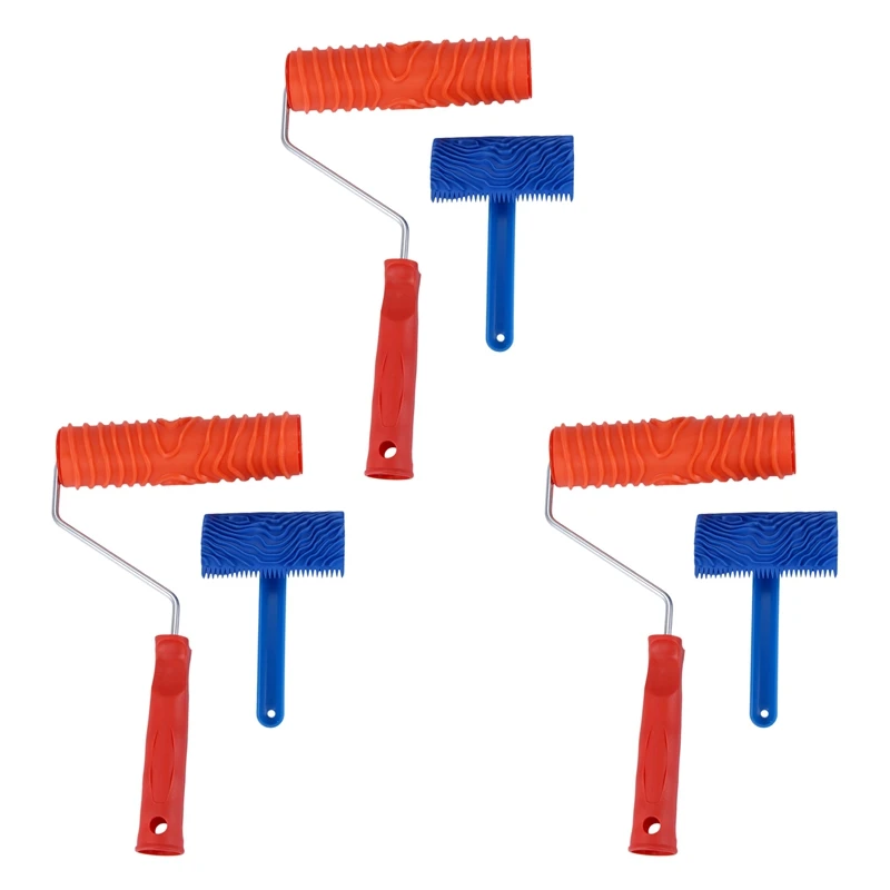 6X Imitation Wood Pattern Tool Set Eg300t 7 Inch Rubber Roller + Ms16 Imitation Realistic Wood Grain Tool
6X Imitation Wood Pattern Tool Set Eg300t 7 Inch Rubber Roller + Ms16 Imitation Realistic Wood Grain Tool