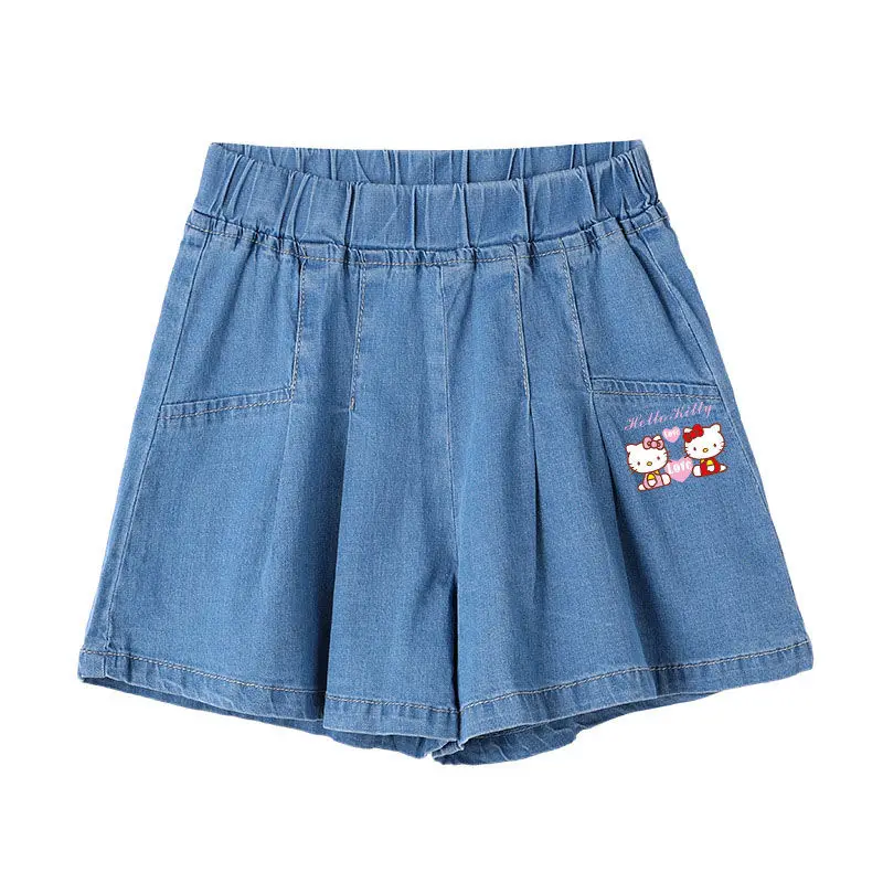 Kawaii Sanrios Hello Kitty Children's Clothing Summer Cute Cartoon Girl Child Cotton Denim Shorts for Big Boys and Hakama
Kawaii Sanrios Hello Kitty Children's Clothing Summer Cute Cartoon Girl Child Cotton Denim Shorts for Big Boys and Hakama