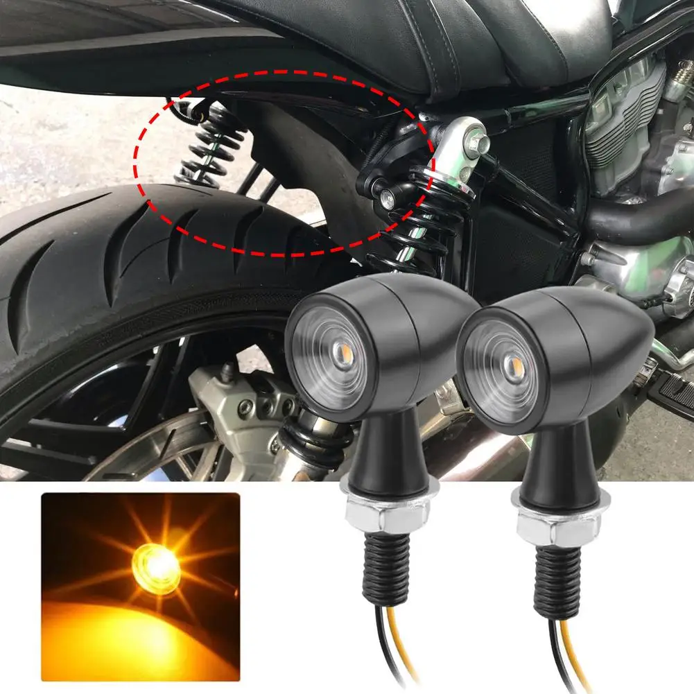 2Pcs Motorcycle LED Turn Signals Light 12V Bullet Shape Turn Signal Indicator Lights 8mm Bolt Amber Blinkers Moto Accessories
2Pcs Motorcycle LED Turn Signals Light 12V Bullet Shape Turn Signal Indicator Lights 8mm Bolt Amber Blinkers Moto Accessories