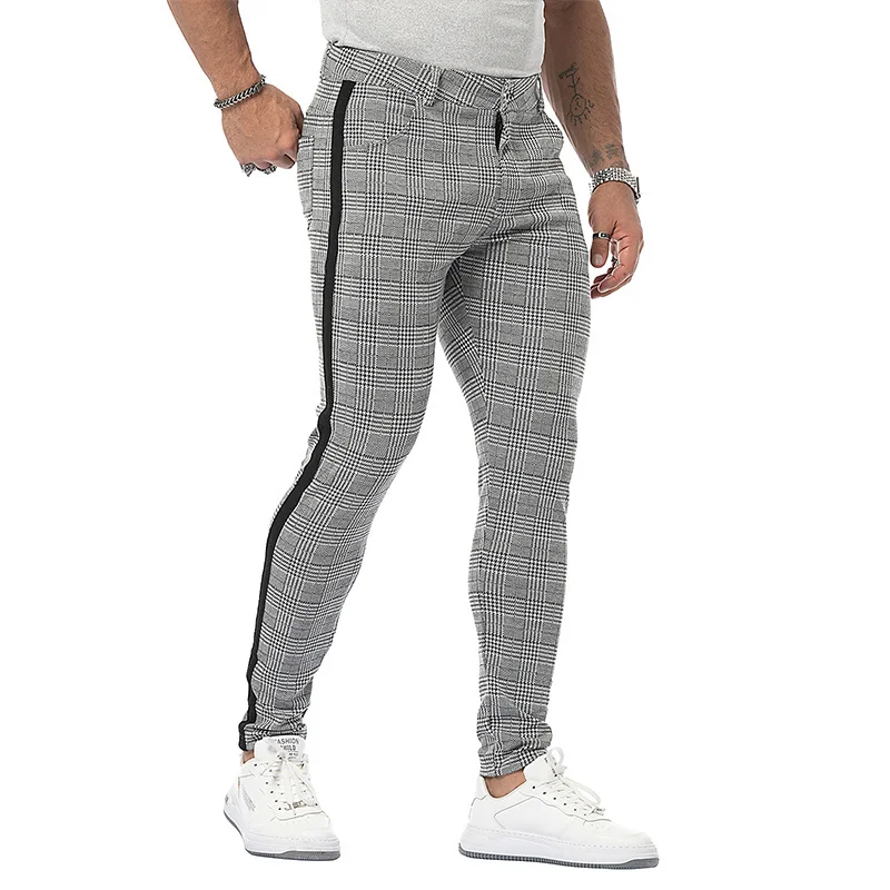 Mens Streetwear Chinos Plaid Casual Pants Fitness Men Skiny Bottom Jogger Pants Sweatpants Fashion Trousers Stripe Track Pants
Mens Streetwear Chinos Plaid Casual Pants Fitness Men Skiny Bottom Jogger Pants Sweatpants Fashion Trousers Stripe Track Pants