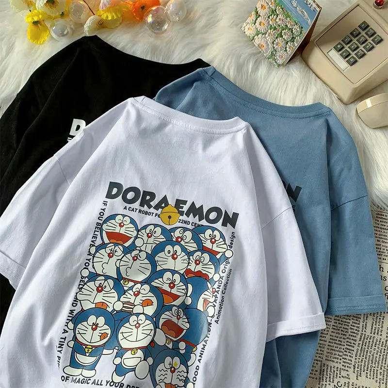 Летняя Модная хлопковая футболка с милым мультяшным дораэмоном, футболка с коротким рукавом, Популярная свободная футболка большого разме...
Летняя Модная хлопковая футболка с милым мультяшным дораэмоном, футболка с коротким рукавом, Популярная свободная футболка большого разме...