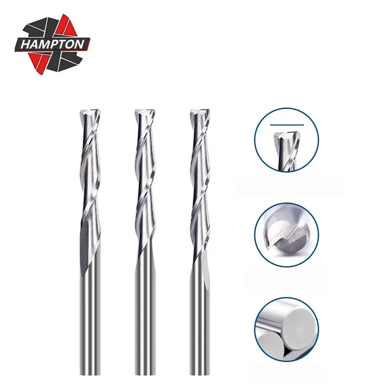 HAMPTON Sprial Milling Cutter 2 Flute Flat Bottom End Mill 3.175 4 6 8 10 12mm Shank Carbide CNC Router Bits Woodworking Tool
HAMPTON Sprial Milling Cutter 2 Flute Flat Bottom End Mill 3.175 4 6 8 10 12mm Shank Carbide CNC Router Bits Woodworking Tool