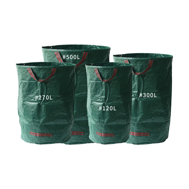 300L/500L Durable Reusable Waterproof PP Yard Leaf Weeds Grass Container Storage Large Capacity Heavy Duty Garden Waste Bag
300L/500L Durable Reusable Waterproof PP Yard Leaf Weeds Grass Container Storage Large Capacity Heavy Duty Garden Waste Bag