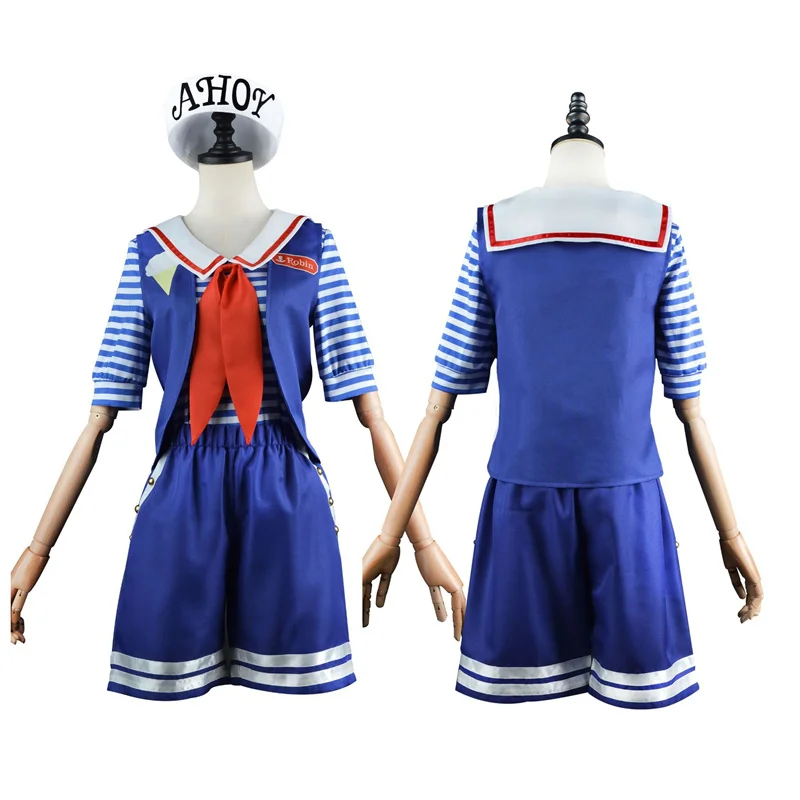 Ice cream Shop Sailor Suit Robin Steve Harrington Uniform Set Stranger Things Cosplay Scoops Ahoy Men Women 80s Outfit Halloween
Ice cream Shop Sailor Suit Robin Steve Harrington Uniform Set Stranger Things Cosplay Scoops Ahoy Men Women 80s Outfit Halloween