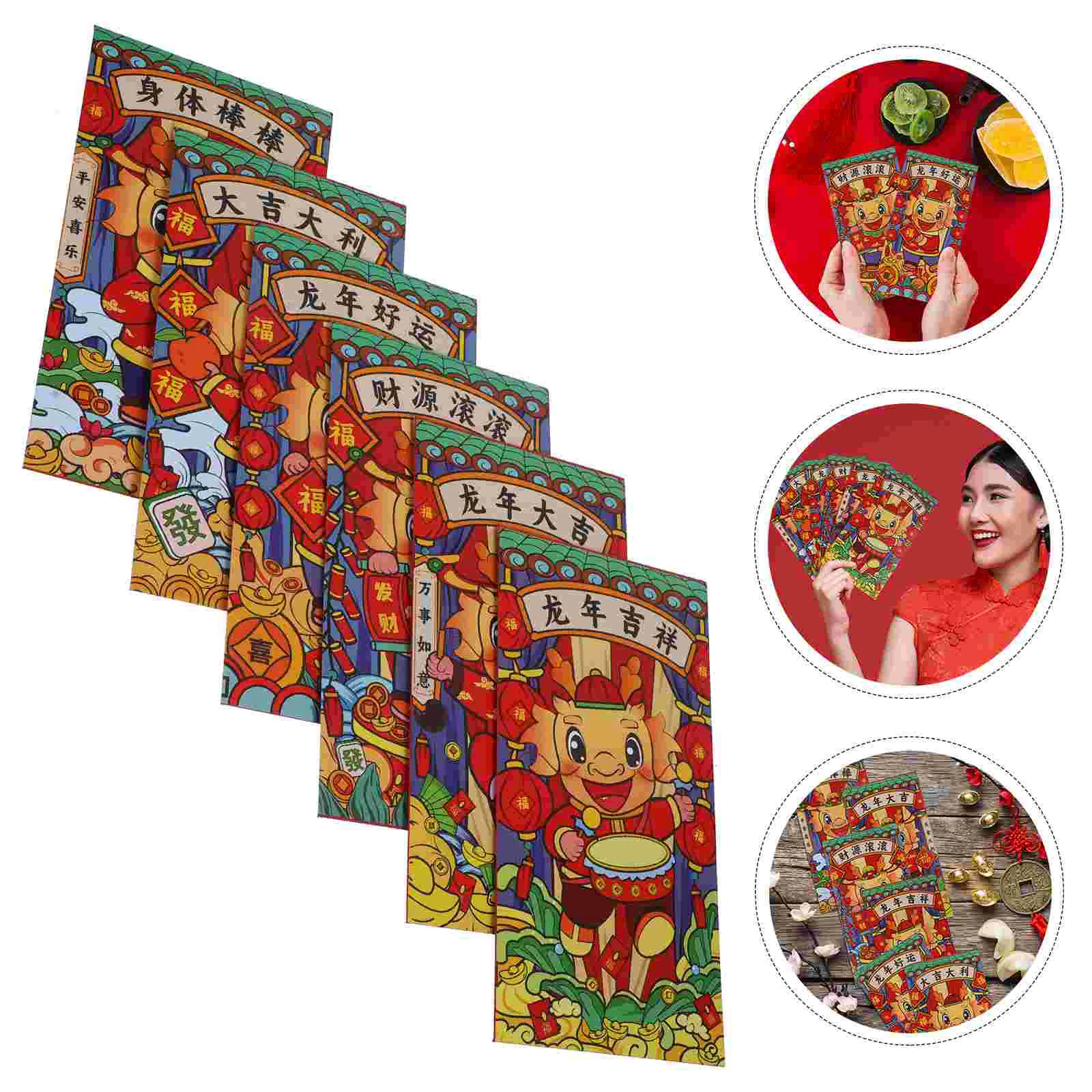 18 Pcs Chinese Style Red Envelope Purses Bag New Year Packet Paper Luck Money Packets 
18 Pcs Chinese Style Red Envelope Purses Bag New Year Packet Paper Luck Money Packets