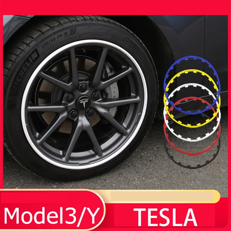 Model 3 Hub Caps Wheel Protection Ring Hot Wheels Covers Red yellow Black Blue White Car Accessorie For Tesla Model3
Model 3 Hub Caps Wheel Protection Ring Hot Wheels Covers Red yellow Black Blue White Car Accessorie For Tesla Model3