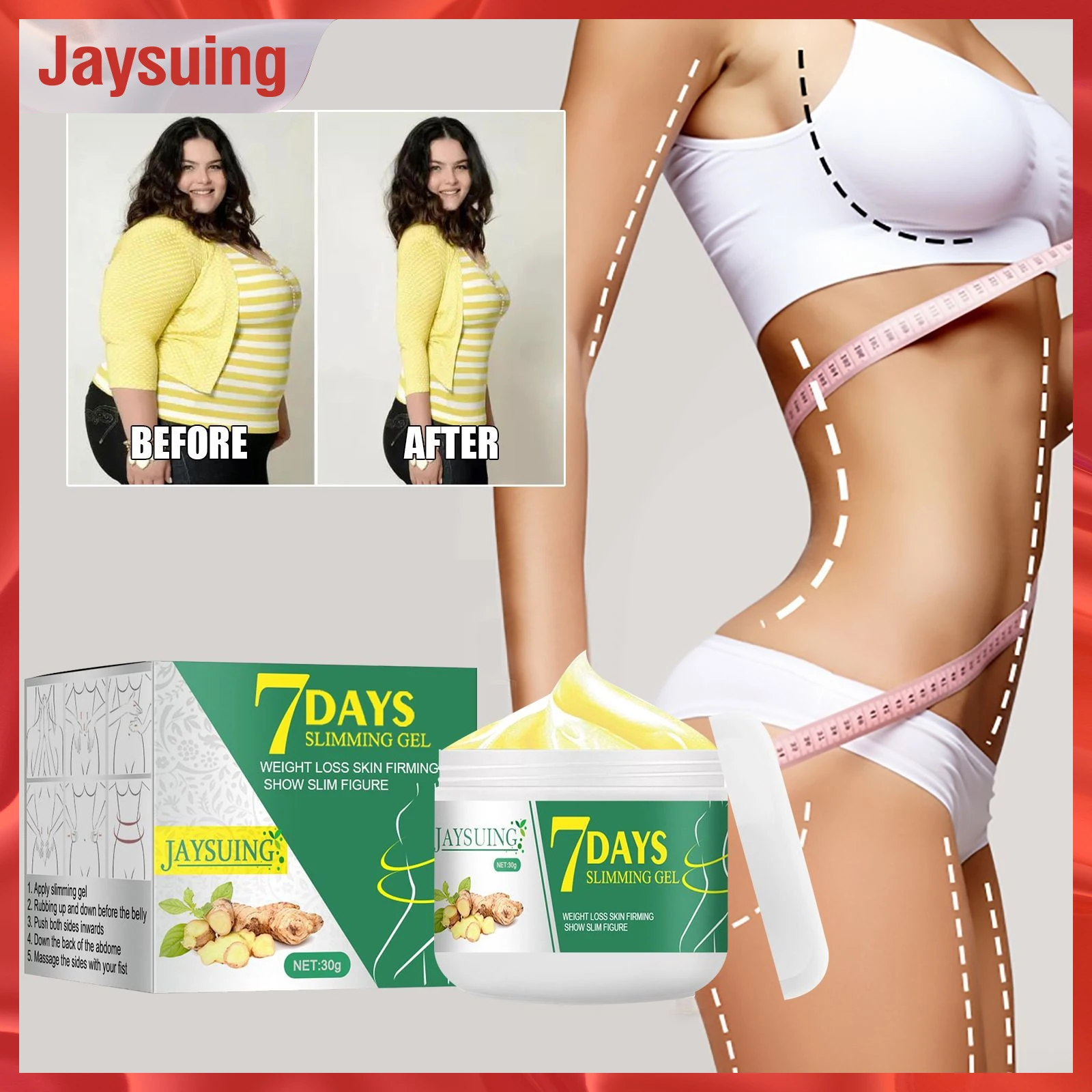 Jaysuing Slimming Cream 7 DAYS Ginger Fast Weight Loss Removal Legs Waist Fat Burning Massage Body Cream Fast and Free Shipping
Jaysuing Slimming Cream 7 DAYS Ginger Fast Weight Loss Removal Legs Waist Fat Burning Massage Body Cream Fast and Free Shipping