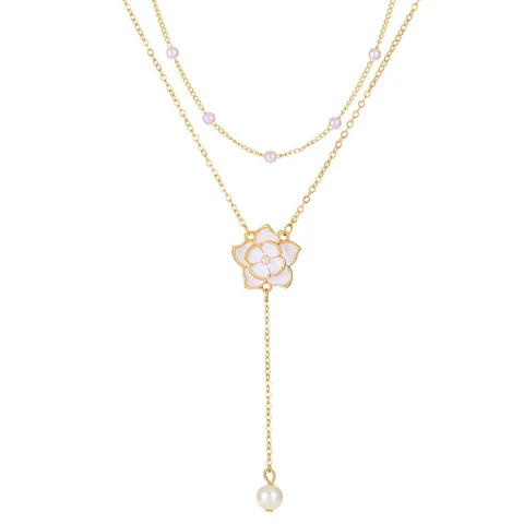 Новое жемчужное ожерелье FANYI с двухслойной кисточкой дизайн высокая роскошь и простая цепочка на ключицу модные ювелирные аксессуары