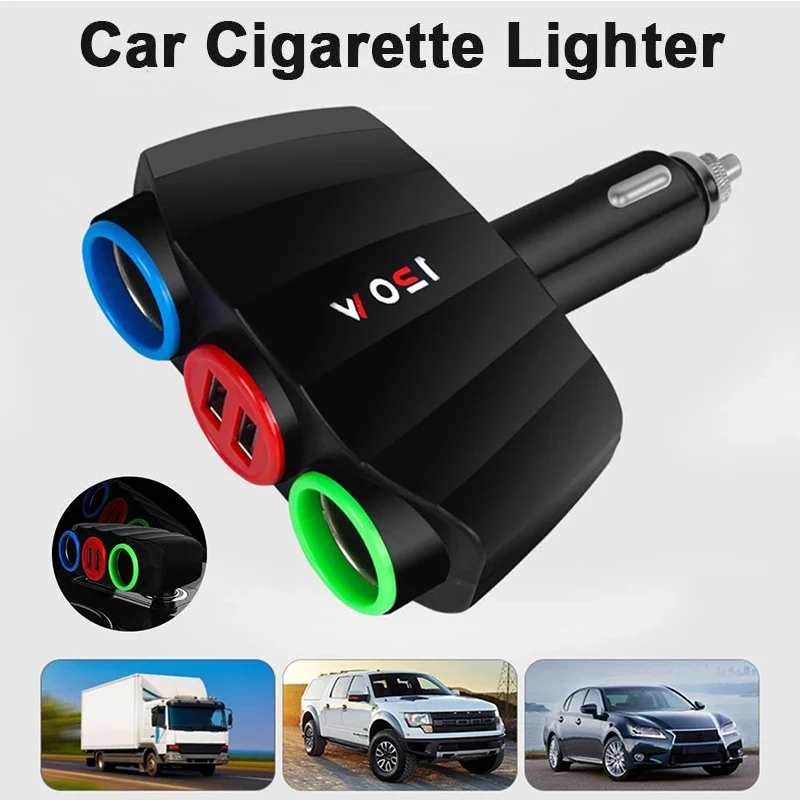 Car Charger Portable Multifunction Car Cigarette Lighter Socket Dual-port USB Car Charger For iPhone 13 Pro Max Car Charger 
Car Charger Portable Multifunction Car Cigarette Lighter Socket Dual-port USB Car Charger For iPhone 13 Pro Max Car Charger
