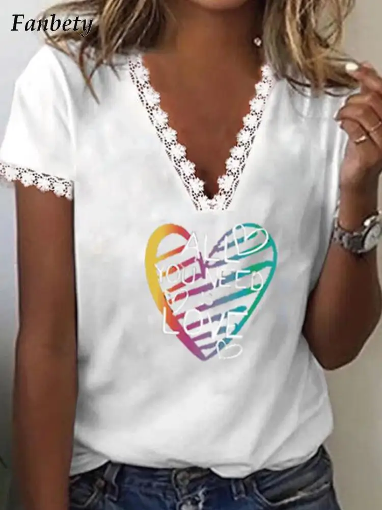 Women Elegant Heart Print Blouse Shirts Summer New Fashion V-Neck Dandelion Print Pullover Tops Ladies Casual Short Sleeve Blusa
Women Elegant Heart Print Blouse Shirts Summer New Fashion V-Neck Dandelion Print Pullover Tops Ladies Casual Short Sleeve Blusa