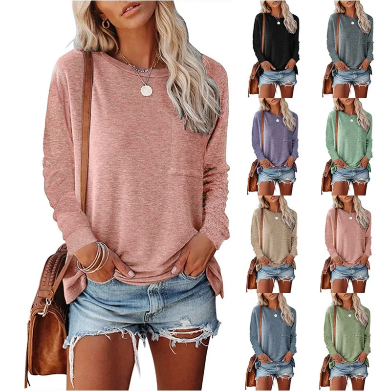 Fashion Casual Women's Autumn And Winter New Round Neck Split Top Solid Color Long Sleeved Oversized Loose T-Shirt
Fashion Casual Women's Autumn And Winter New Round Neck Split Top Solid Color Long Sleeved Oversized Loose T-Shirt