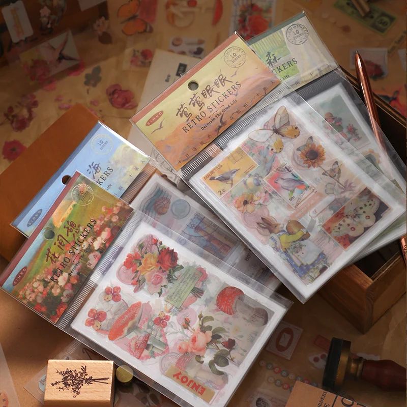 30Packs Wholesale PET stickers October travel series Retro literary flowers DIY hand account decoration material stickers
30Packs Wholesale PET stickers October travel series Retro literary flowers DIY hand account decoration material stickers
