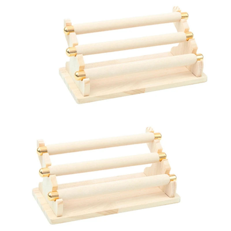 2X 3-Tier Wooden Jewelry Display Stand Ring Holder, T-Bar Jewelry Showcase Display Stand And Organizer Apricot
2X 3-Tier Wooden Jewelry Display Stand Ring Holder, T-Bar Jewelry Showcase Display Stand And Organizer Apricot
