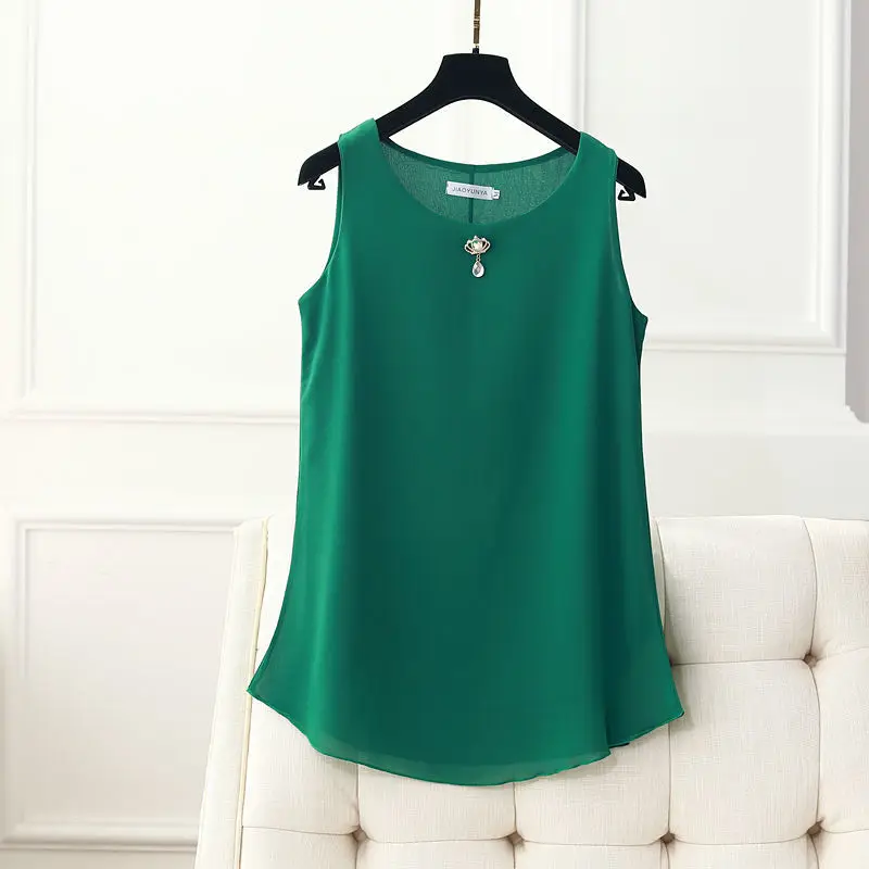2022 New Fashion Summer Chiffon Blouse Women Solid Color Loose Blouse Sleeveless O-neck Top Oversized Vest Shirt Blusas De Mujer
2022 New Fashion Summer Chiffon Blouse Women Solid Color Loose Blouse Sleeveless O-neck Top Oversized Vest Shirt Blusas De Mujer