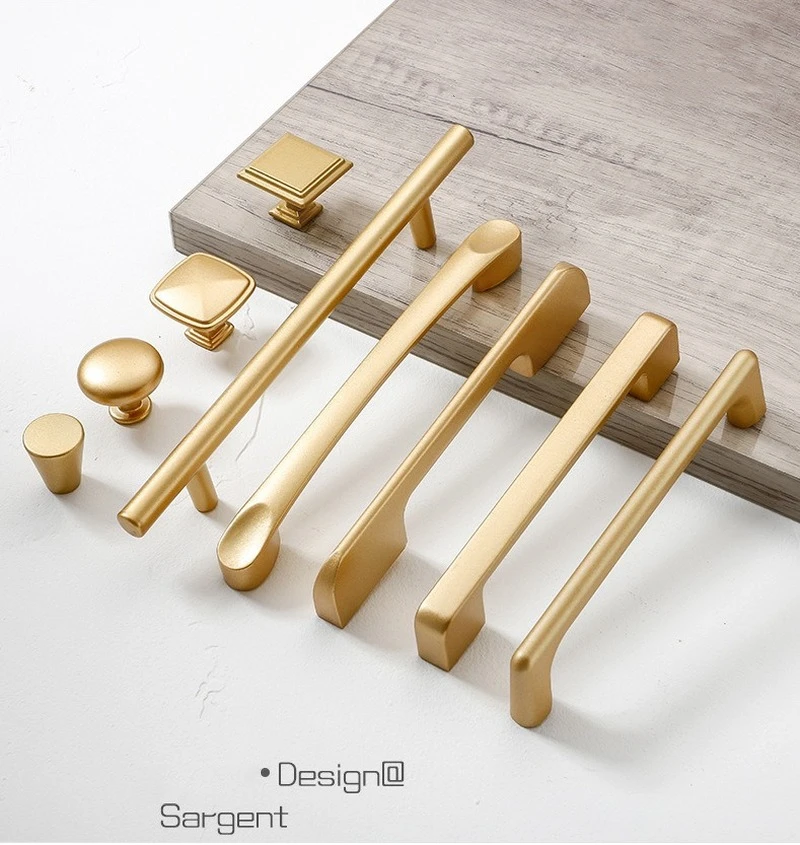 Simple Style Matte Gold Cabinet Handles Solid Aluminum Alloy Kitchen Cupboard Pulls Drawer Knobs Furniture Handle Hardware
Simple Style Matte Gold Cabinet Handles Solid Aluminum Alloy Kitchen Cupboard Pulls Drawer Knobs Furniture Handle Hardware