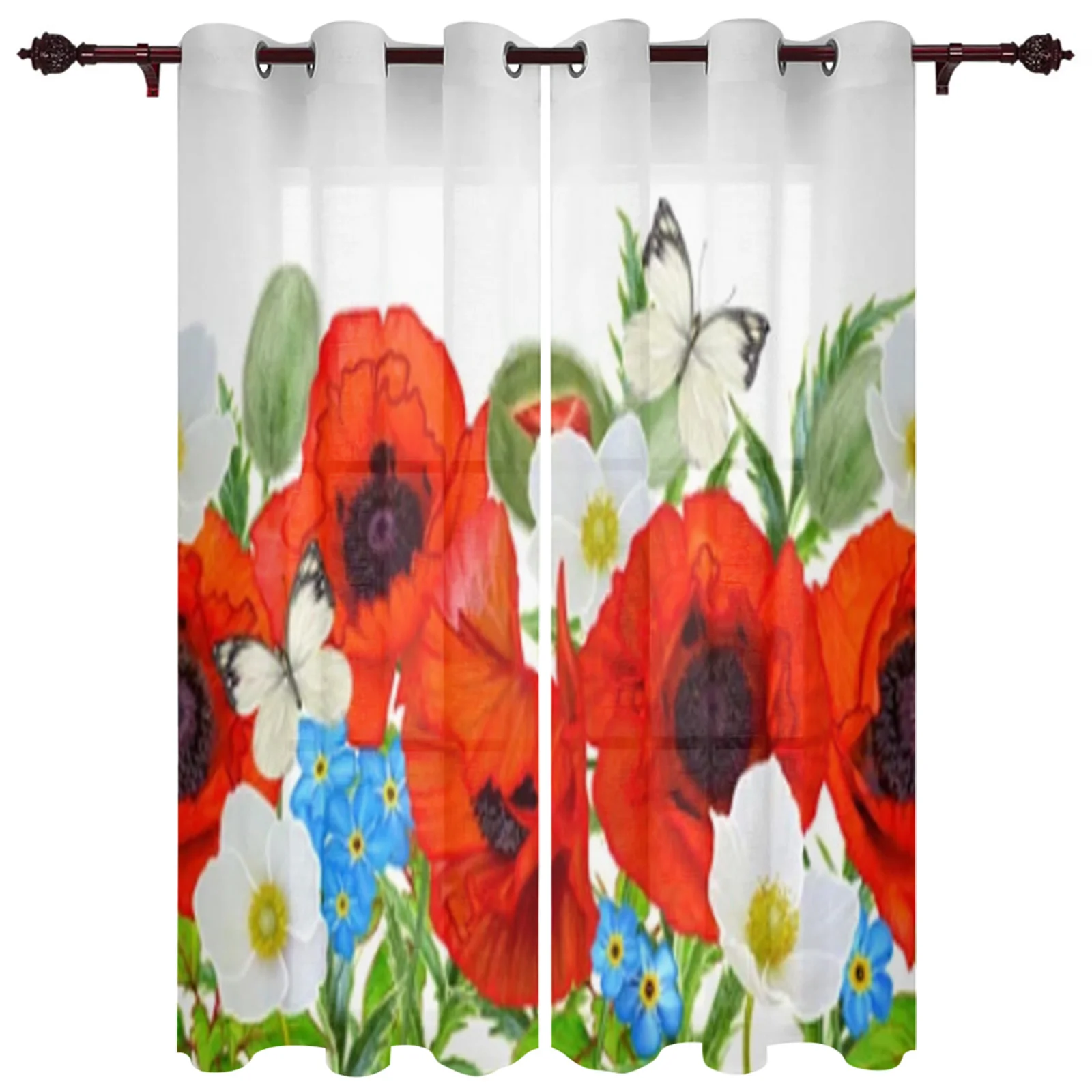 Red Poppies Green Leaves Luxury Curtains Living Room Bedroom Window Curtain Valance Curtains For Kitchen Home Decor
Red Poppies Green Leaves Luxury Curtains Living Room Bedroom Window Curtain Valance Curtains For Kitchen Home Decor
