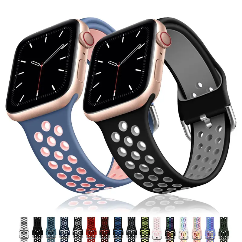 Band for Apple Watch Ultra Strap series 7 3 4 5 6 se 8 49mm 44mm 45mm 41mm Bracelet Silicone Breathable iWatch 40mm 42mm 38mm
Band for Apple Watch Ultra Strap series 7 3 4 5 6 se 8 49mm 44mm 45mm 41mm Bracelet Silicone Breathable iWatch 40mm 42mm 38mm