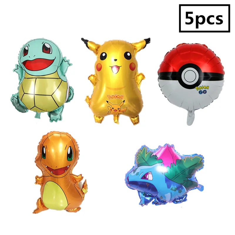 Pokemon 5Pcs/Set Pikachu Jeni Turtle Fire Dragon Balloons Cute Anime Characters Toys for Party Birthday Decorations Children
Pokemon 5Pcs/Set Pikachu Jeni Turtle Fire Dragon Balloons Cute Anime Characters Toys for Party Birthday Decorations Children
