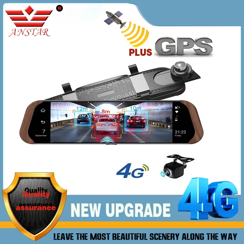 ANSTAR 4G DVR Dash Cam 10" Full Screen Touch Mirror Dvr Radar Detector Vehicle Camera WIFI ADAS Rear View Camera Russian Version
ANSTAR 4G DVR Dash Cam 10" Full Screen Touch Mirror Dvr Radar Detector Vehicle Camera WIFI ADAS Rear View Camera Russian Version