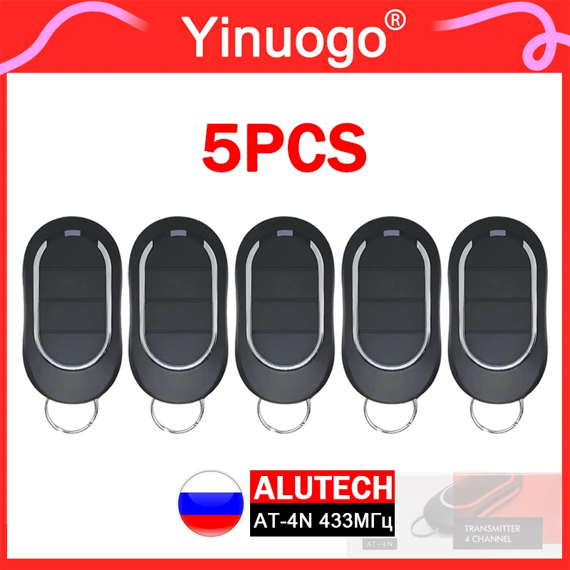 

5PCS ALUTECH AT-4N Gate Automation Remote Control 433.92MHz Dynamic Code Garage Door Barrier Remote Control