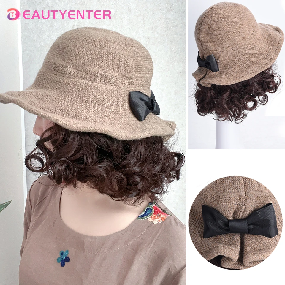 Шапка с париком BeautyEnter для женщин, синтетические короткие вьющиеся волосы, шапка с черным бантом, короткая шапка, регулируемый парик для косплея
Шапка с париком BeautyEnter для женщин, синтетические короткие вьющиеся волосы, шапка с черным бантом, короткая шапка, регулируемый парик для косплея