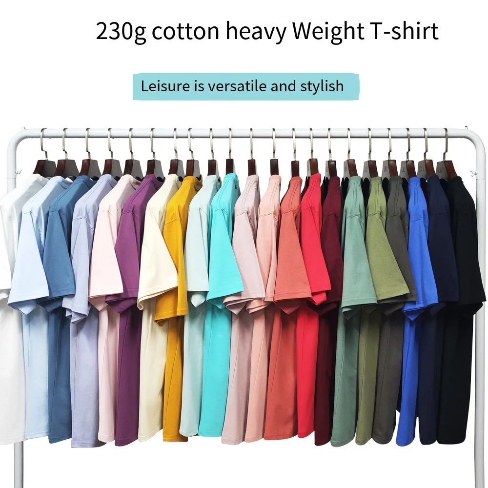 30 Color 230g Summer Mens Womens Short Sleeve T-Shirts Cotton Solid Hip Hop Streetwear OVERSIZE Casual Basic Tops Clothing Tees
30 Color 230g Summer Mens Womens Short Sleeve T-Shirts Cotton Solid Hip Hop Streetwear OVERSIZE Casual Basic Tops Clothing Tees